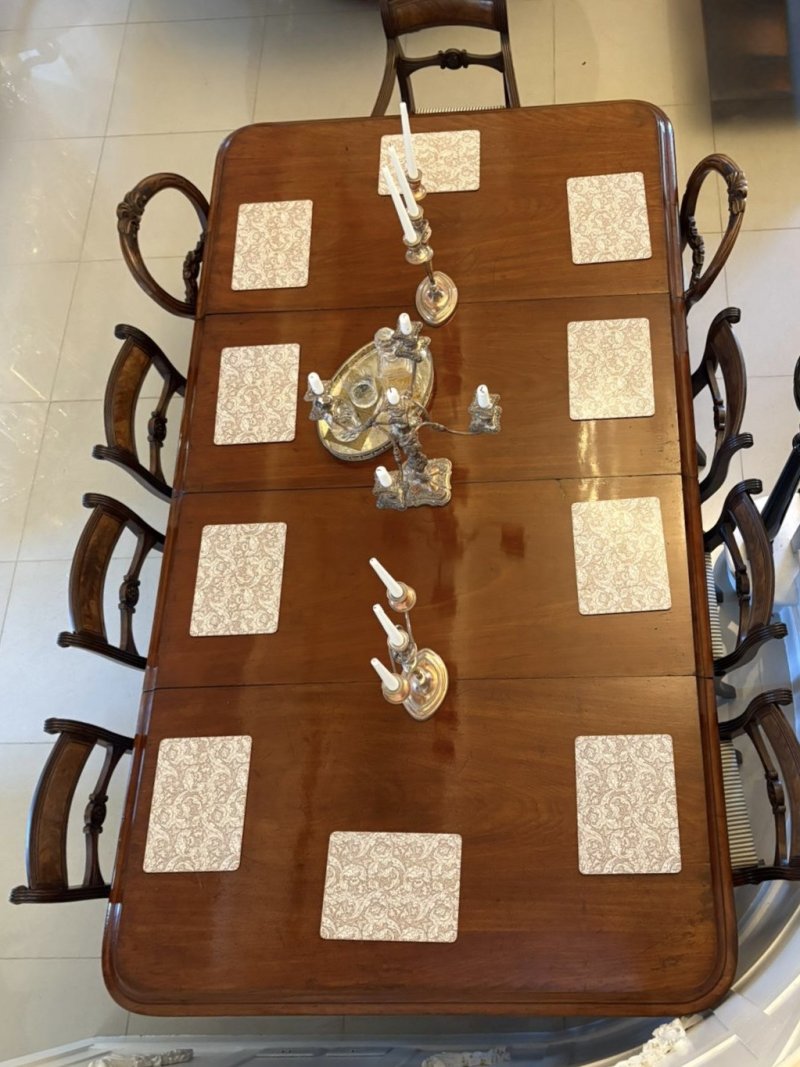 Antique Victorian Quality Mahogany 10/12 Seater Extending Dining Table - Image 3